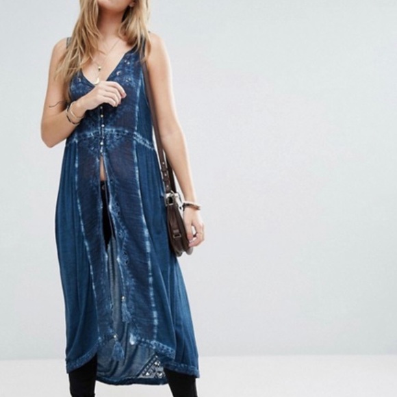 Free People Tops - Free People | Riptide Embroidered Tunic Maxi Top